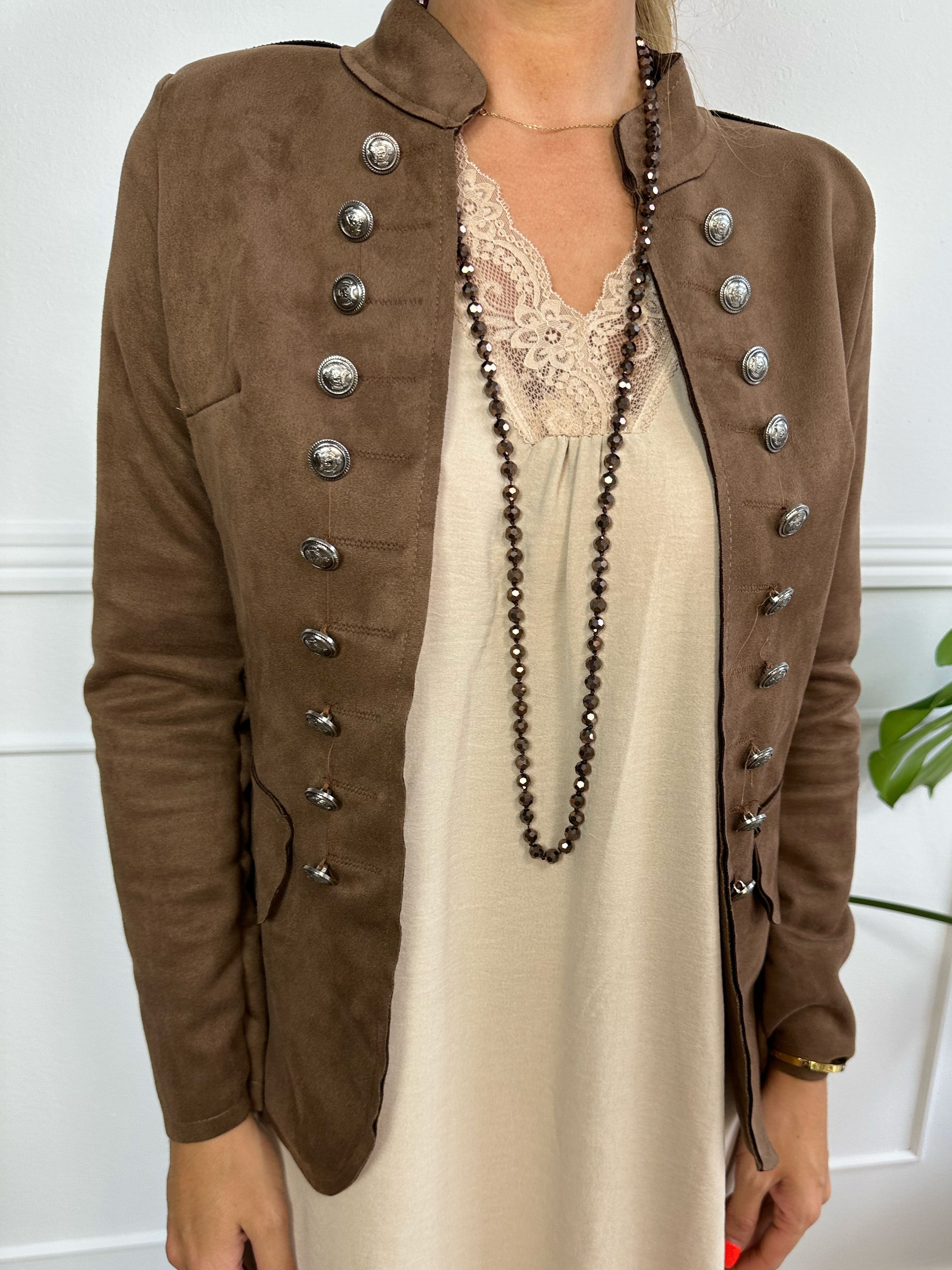 Larissa - Fin kavaj i mockaimitation med knappar